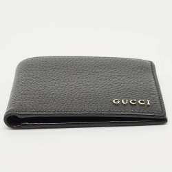 Gucci Black Leather Logo Bifold Wallet
