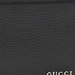 Gucci Black Leather Logo Bifold Wallet