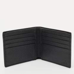 Gucci Black Leather Logo Bifold Wallet
