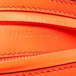 مملوكة مسبقًا Gucci Neon Orange Rubber Effect Guccissima Leather Small Belt Bag