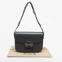 Pre Owned Gucci Grey Leather Horsebit 1955 Shoulder Bag