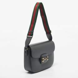 Pre Owned Gucci Grey Leather Horsebit 1955 Shoulder Bag