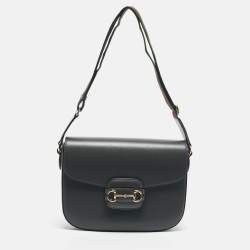 Pre Owned Gucci Grey Leather Horsebit 1955 Shoulder Bag
