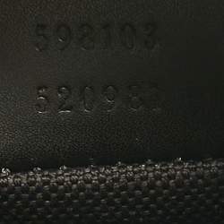 Pre Owned Gucci Black GG Supreme Canvas and Leather Web Messenger Bag