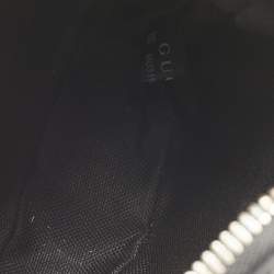 Pre Owned Gucci Black GG Supreme Canvas and Leather Web Messenger Bag
