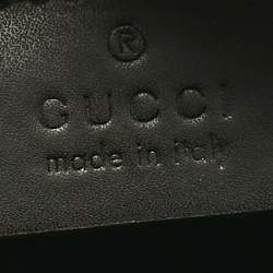 Pre Owned Gucci Black GG Supreme Canvas and Leather Web Messenger Bag