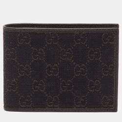Pre Owned Gucci Dark Brown GG Canvas GG Bifold Wallet