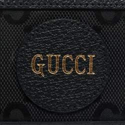 Pre Owned Gucci Black GG Nylon and Leather Off The Grid Card Case