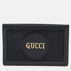 Pre Owned Gucci Black GG Nylon and Leather Off The Grid Card Case