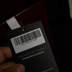 Pre Owned Gucci Black GG Supreme Canvas and Leather Wristlet Pouch