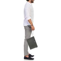 Pre Owned حقيبة صغيرة غوتشي جلد وكانفاس سوبر يم جي جي رمادي أوفيديا