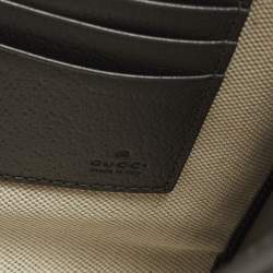 Pre Owned حقيبة صغيرة غوتشي جلد وكانفاس سوبر يم جي جي رمادي أوفيديا