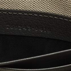 Pre Owned حقيبة صغيرة غوتشي جلد وكانفاس سوبر يم جي جي رمادي أوفيديا