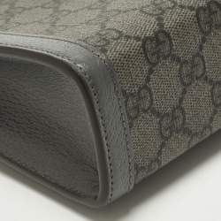 Pre Owned حقيبة صغيرة غوتشي جلد وكانفاس سوبر يم جي جي رمادي أوفيديا