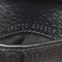 Pre Owned محفظة غوتشي طية مزدوجة جلد مارمونت السوداء