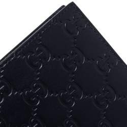 Gucci Navy Blue Guccissima Leather Bifold Wallet
