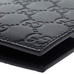 Gucci Navy Blue Guccissima Leather Bifold Wallet