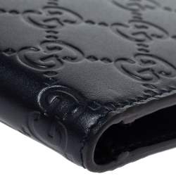 Gucci Navy Blue Guccissima Leather Bifold Wallet
