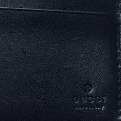 Gucci Navy Blue Guccissima Leather Bifold Wallet