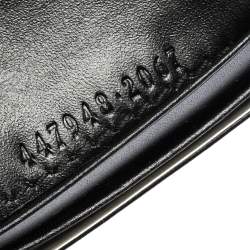 Pre Owned Gucci Black Guccissima Leather Bifold Card Holder