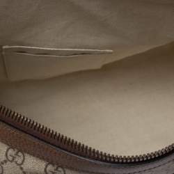 Pre Owned حقيبة غوتشي كورير سوفت دوفيل كانفاس سوبريم جي جي وجلد بيج/بنية