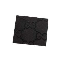 Pre Owned حقيبة ماسنجر غوتشي جلد ونايلون جي جي سوداء صغيرة 