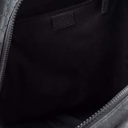 Gucci Black GG Nylon and Leather Rucksack Backpack