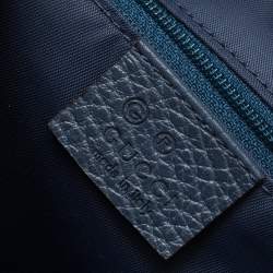 Gucci Blue GG Nylon and Leather Toiletry Pouch