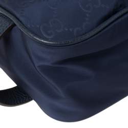 Gucci Blue GG Nylon and Leather Toiletry Pouch