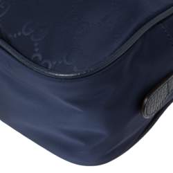 Gucci Blue GG Nylon and Leather Toiletry Pouch