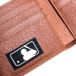 Gucci Beige GG Canvas and Leather NY Yankees Patch Bifold Wallet
