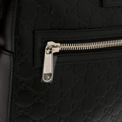 Gucci Black Guccissima Leather Messenger bag