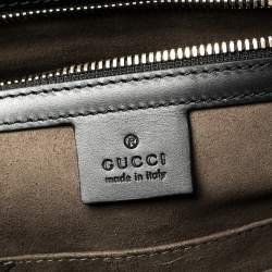 Pre Owned Gucci Black Guccissima Leather Briefcase