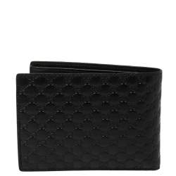 Gucci Black Microguccissima Leather Bifold Compact Wallet
