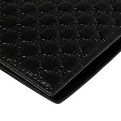 Gucci Black Microguccissima Leather Bifold Compact Wallet