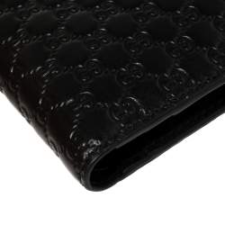 Gucci Black Microguccissima Leather Bifold Compact Wallet