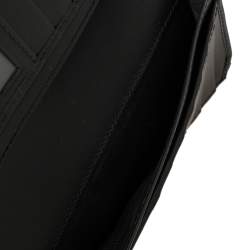 Gucci Black Guccissima Leather Web Long Wallet