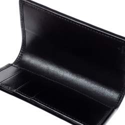 Pre Owned Gucci Black G Rhombus Quilted Leather Bifold Passport Holder