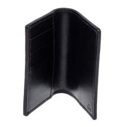 Pre Owned Gucci Black G Rhombus Quilted Leather Bifold Passport Holder