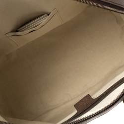 Gucci Brown/Beige GG Supreme Canvas and Leather Ophidia Duffel Bag