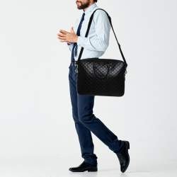 Gucci Black Guccissima Leather Briefcase