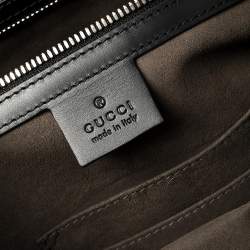 Gucci Black Guccissima Leather Briefcase