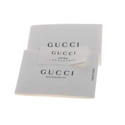 Gucci Off White Leather Logo Print Backpack