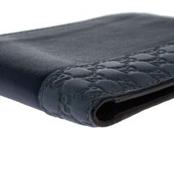 Gucci Blue Micro Guccissima Leather Bi-Fold Wallet