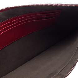 Gucci Red Guccissima Leather Wristlet Pouch