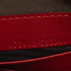 Gucci Red Guccissima Leather Wristlet Pouch