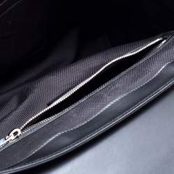 Gucci Black GG Supreme Canvas and Leather Military Messenger Bag