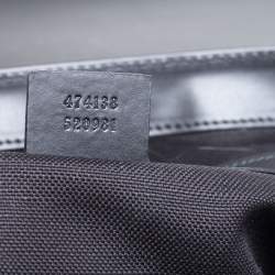 Gucci Black GG Supreme Canvas and Leather Military Messenger Bag
