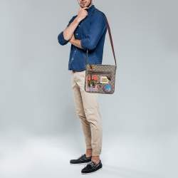 Gucci Beige GG Supreme Canvas and Leather Courrier Messenger Bag