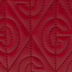 Pre Owned Gucci Red Rhombus Leather Bifold Wallet